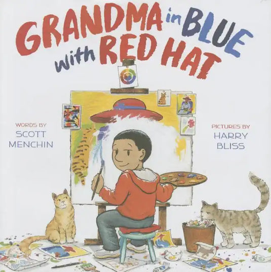 Grandma in Blue with Red Hat - Hardcover
