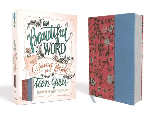 NIV, Beautiful Word Coloring Bible for Teen Girls, Imitation Leather, Pink/Blue: Hundreds of Verses to Color - Imitation Leather