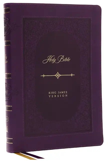 KJV Holy Bible: Giant Print Thinline Bible, Purple Leathersoft, Red Letter, Comfort Print: King James Version (Vintage Series) - Imitation Leather