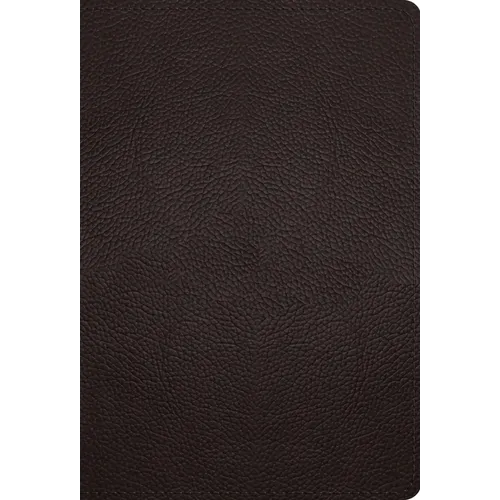ESV Large Print Compact Bible, Red Letter (Buffalo Leather, Deep Brown)