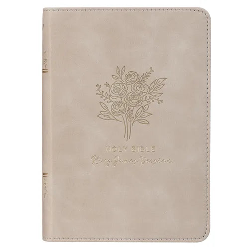 KJV Bible Compact Faux Leather Taupe - Leather