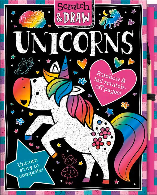 Scratch and Draw Unicorns - Hardcover
