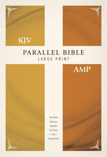 KJV, Amplified, Parallel Bible, Large Print, Hardcover, Red Letter Edition: Two Bible Versions Together for Study and Comparison - Hardcover