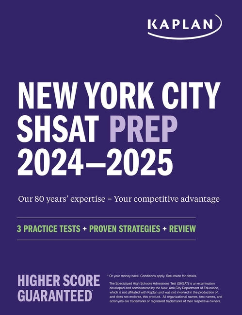 New York City Shsat Prep 2024-2025: 3 Practice Tests + Proven Strategies + Review - Paperback