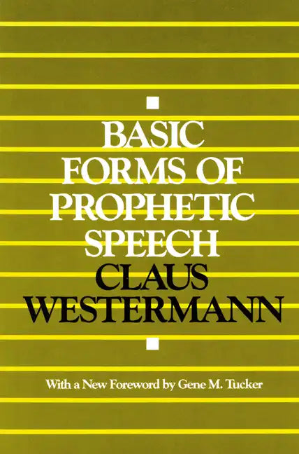 Basic Forms of Prophetic Speech - Paperback