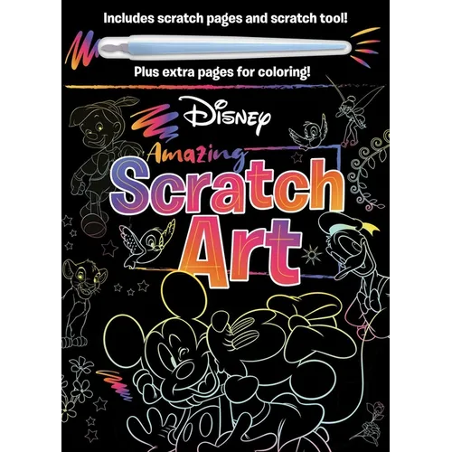 Disney - Amazing Scratch Art: With Scratch Tool and Coloring Pages - Paperback