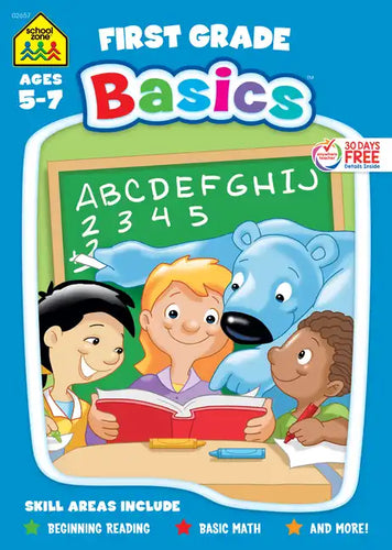 School Zone First Grade Basics 96-Page Workbook - Paperback