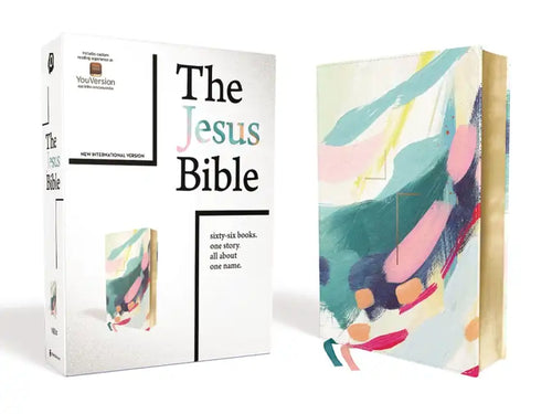 The Jesus Bible, NIV Edition, Leathersoft, Multi-Color/Teal, Comfort Print - Imitation Leather