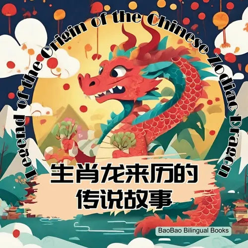Legend of the Origin of the Chinese Zodiac Dragon: Bilingual Children's Book in English, Chinese, and Pinyin - Paperback