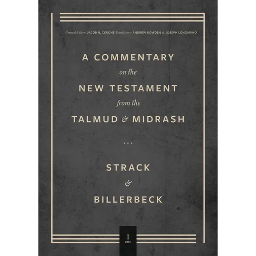 Commentary on the New Testament from the Talmud and Midrash: Matthew - Hardcover