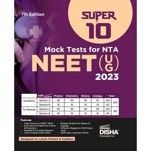 Super 10 Mock Tests for New Pattern NTA NEET (UG) 2023 - 7th Edition Physics, Chemistry, Biology - PCB Optional Questions 5 Statement MCQs Mock Tests - Paperback