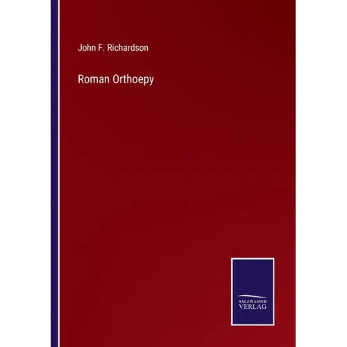 Roman Orthoepy - Paperback