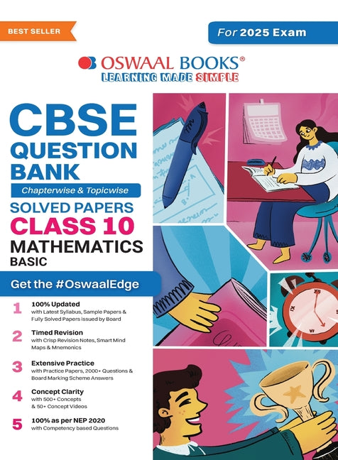 Oswaal CBSE Question Bank Class 10 Mathematics (Basic), Chapterwise and Topicwise Solved Papers For Board Exams 2025 - Paperback