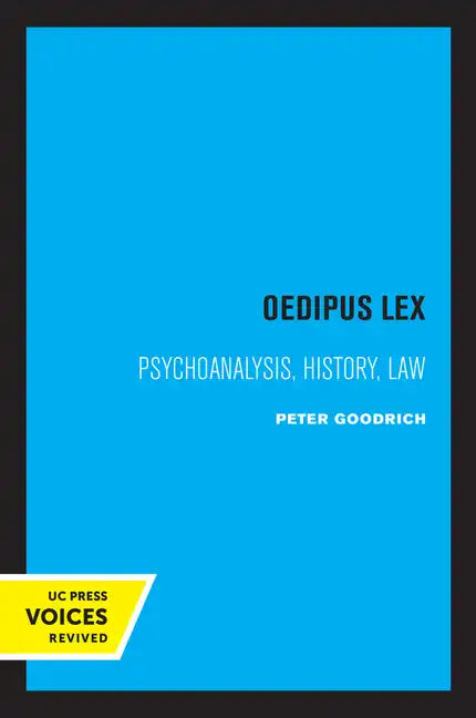Oedipus Lex: Psychoanalysis, History, Law Volume 3 - Paperback