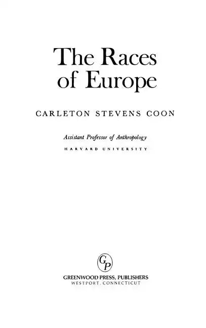 The Races of Europe - Hardcover