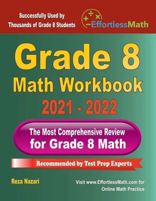 Grade 8 Math Workbook: The Most Comprehensive Review for Grade 8 Math - Paperback