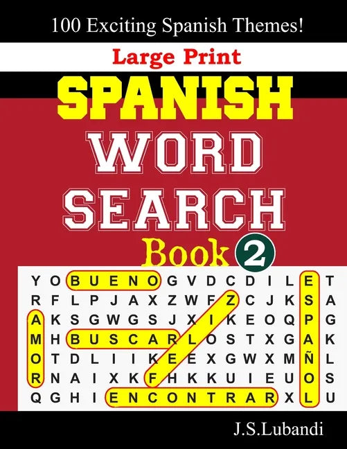 Large Print SPANISH WORD SEARCH Book; 2 - Paperback