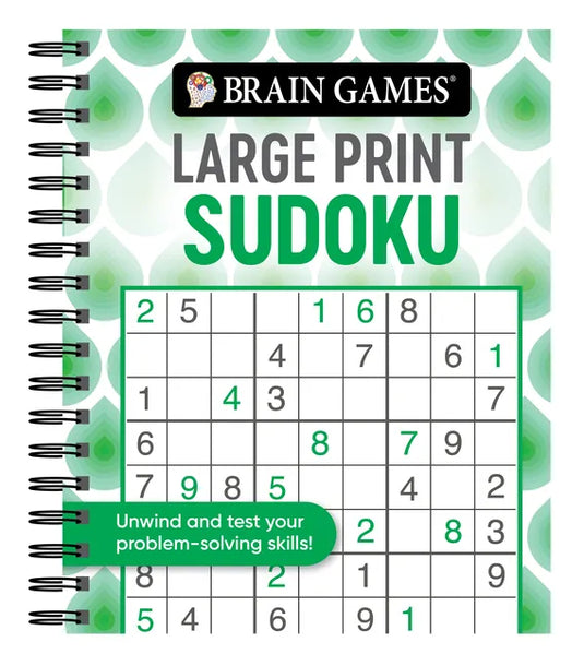 Brain Games - Large Print Sudoku (Swirls) - Spiral