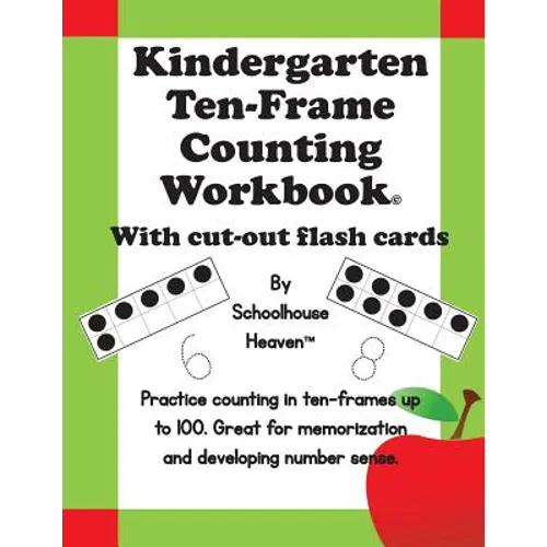 Kindergarten Ten-Frame Counting Workbook: With Cut-Out Flash Cards - Paperback