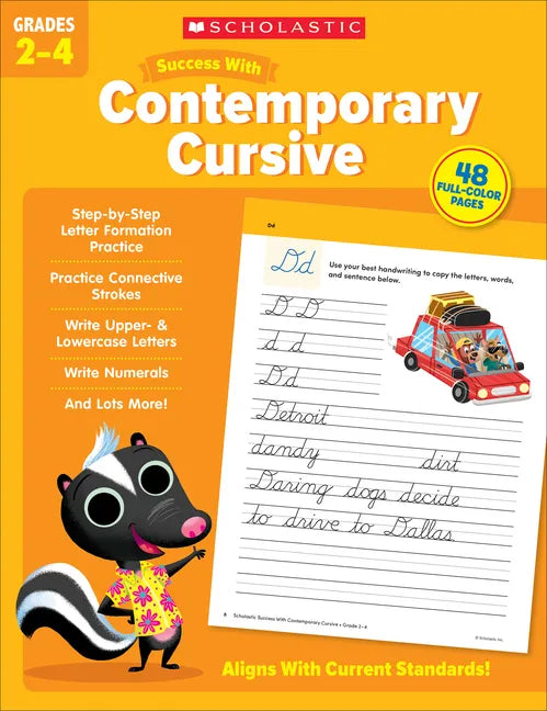 Scholastic Success with Contemporary Cursive Grades 2-4 Workbook - Paperback