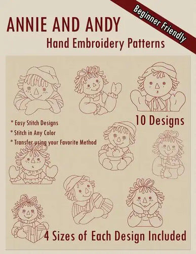 Ann and Andy Hand Embroidery Patterns - Paperback