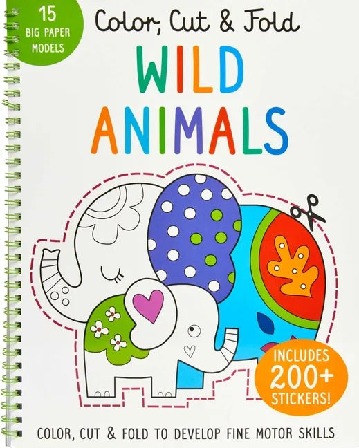 Color, Cut, and Fold: Wild Animals - Paperback