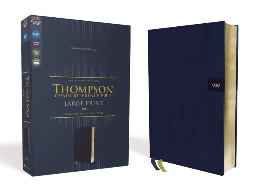 Niv, Thompson Chain-Reference Bible, Large Print, Leathersoft, Navy, Red Letter, Comfort Print - Imitation Leather