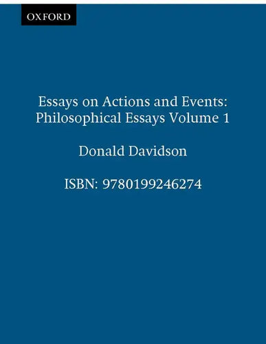 Essays on Actions and Events - Paperback