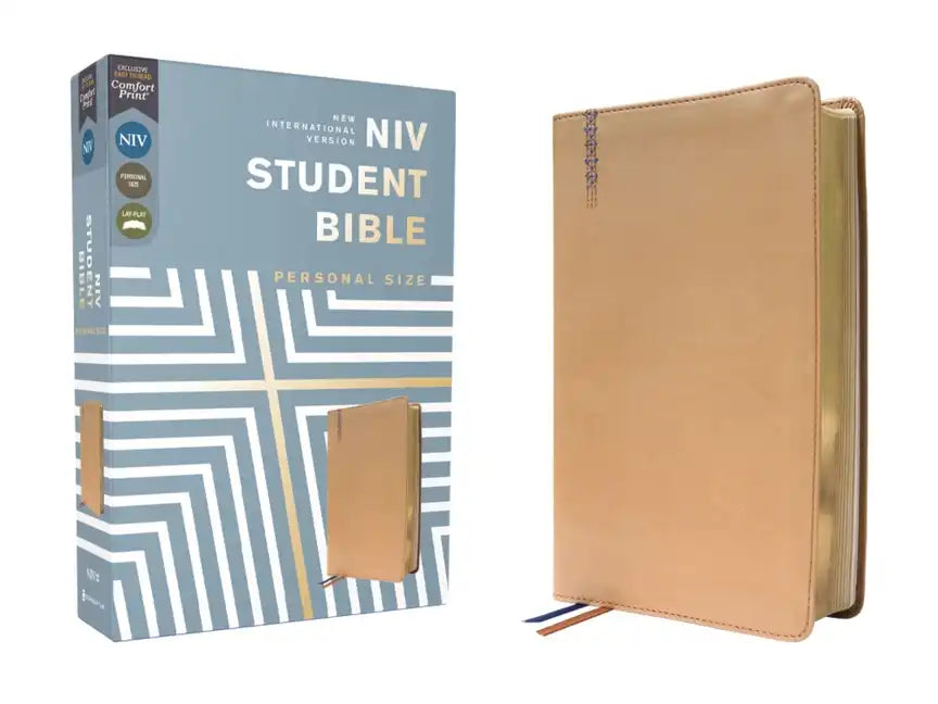 Niv, Student Bible, Personal Size, Leathersoft, Tan, Comfort Print - Imitation Leather