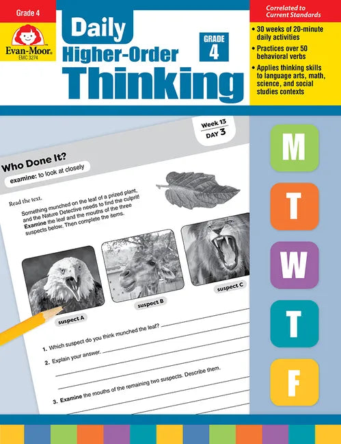 Daily Higher-Order Thinking, Grade 4 Teacher Edition - Paperback