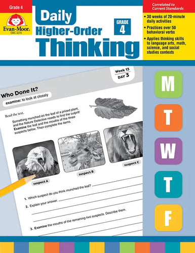 Daily Higher-Order Thinking, Grade 4 Teacher Edition - Paperback