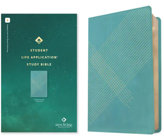 NLT Student Life Application Study Bible, Filament-Enabled Edition (Leatherlike, Teal Blue Striped, Red Letter) - Imitation Leather