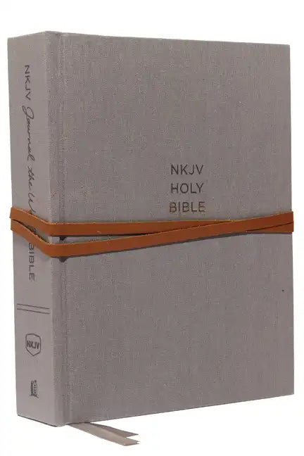 NKJV, Journal the Word Bible, Hardcover, Gray, Red Letter Edition, Comfort Print: Reflect, Journal, or Create Art Next to Your Favorite Verses - Hardcover