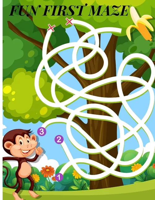 Fun First Maze: Mazes Book For Kids 4-8 year, Facts And Information - Paperback
