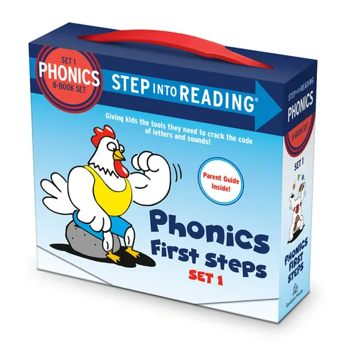 Step Into Reading Set 1 Phonics First Steps Box Set: Includes 8 Easy-To-Decode Books and Parent Guide - Boxed Set