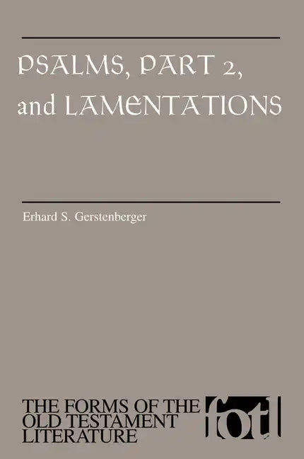 Psalms, Part 2 and Lamentations - Paperback