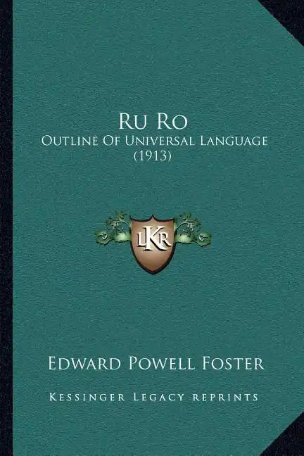 Ru Ro: Outline of Universal Language (1913) - Paperback