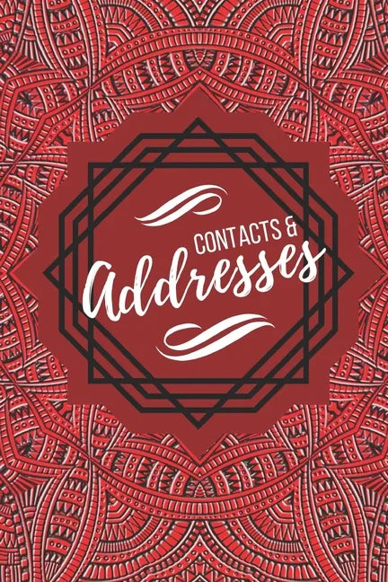 Contacts & Addresses: Geometric Design (Red, Black & White) Small 6
