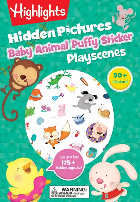 Baby Animal Hidden Pictures Puffy Sticker Playscenes: Baby Animal Hidden Pictures Puffy Sticker Playscenes (Highlights Puffy Sticker Playscenes) Hidde - Paperback