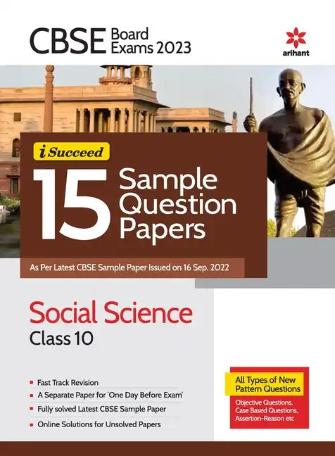 CBSE Board Exam 2023 I-Succeed 15 Sample Question Papers SOCIAL SCIENCE Class 10th - Paperback