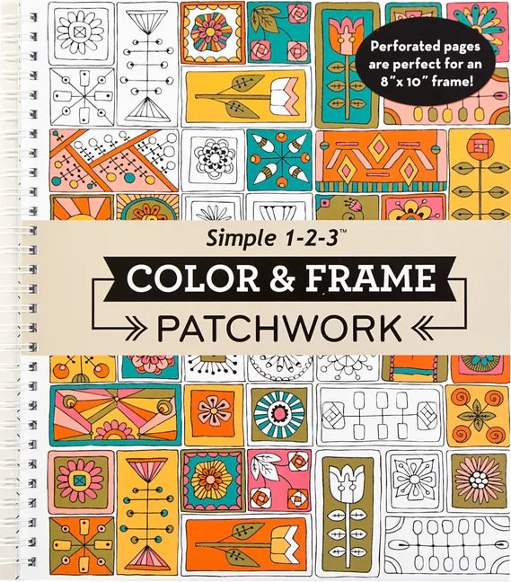Color & Frame - Patchwork (Adult Coloring Book) - Spiral
