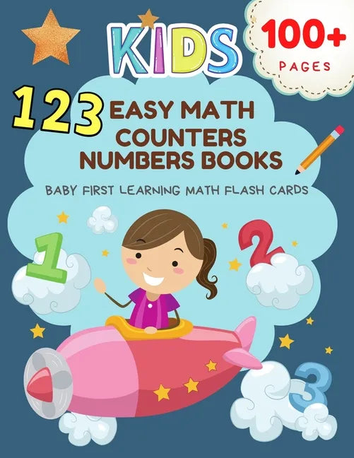 123 Easy Math Counters Numbers Books Baby First Learning Math Flash Cards: Practice tracing dot to dot with large numbers, counting blocks and writing - Paperback