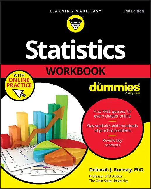 Statistics Workbook for Dummies with Online Practice - Paperback