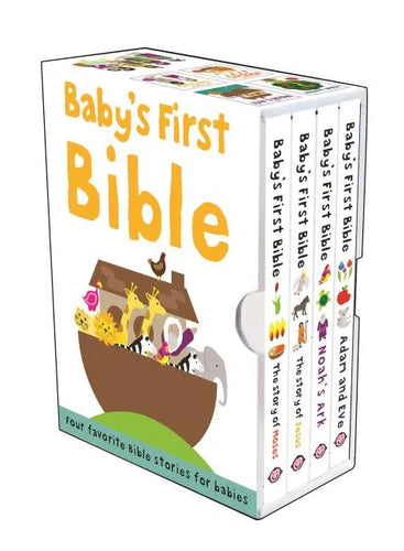 Baby's First Bible Boxed Set: The Story of Moses, the Story of Jesus, Noah's Ark, and Adam and Eve - Boxed Set