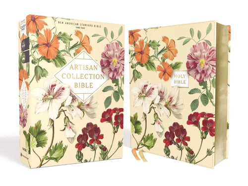 Nasb, Artisan Collection Bible, Leathersoft, Almond Floral, Red Letter Edition, 1995 Text, Comfort Print - Imitation Leather