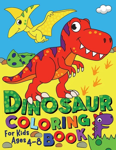 Dinosaur Coloring Book for Kids ages 4-8 - Paperback
