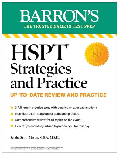 HSPT Strategies and Practice, Second Edition: Prep Book with 3 Practice Tests + Comprehensive Review + Practice + Strategies - Paperback