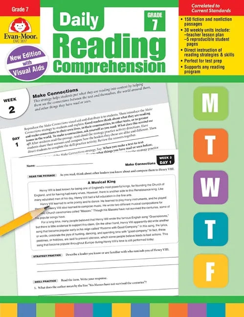 Daily Reading Comprehension, Grade 7 Teacher Edition - Paperback