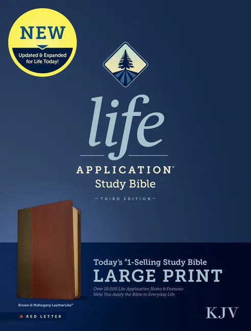 KJV Life Application Study Bible, Third Edition, Large Print (Leatherlike, Brown/Mahogany, Red Letter) - Imitation Leather