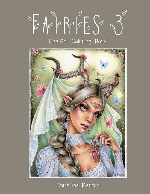 Fairies 3 Line Art Coloring Book - Paperback
